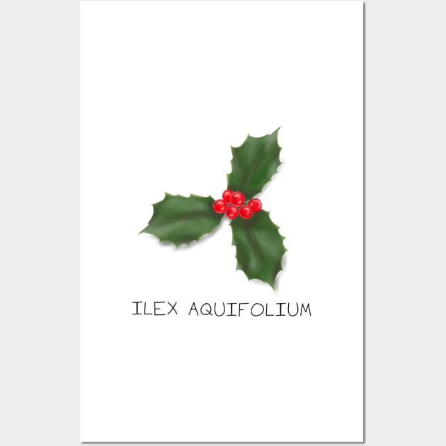 Christmas Holly Genus Wall Art by DesignsBySaxton